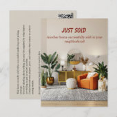 Just Sold Real Estate Postcard | Realtor Marketing ポストカード (正面/裏面)