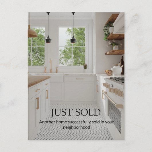 Just Sold Real Estate Postcard | Realtor Marketing ポストカード (正面)