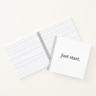 Just Start Inspiration Quote Spiral Notebook ノートブック