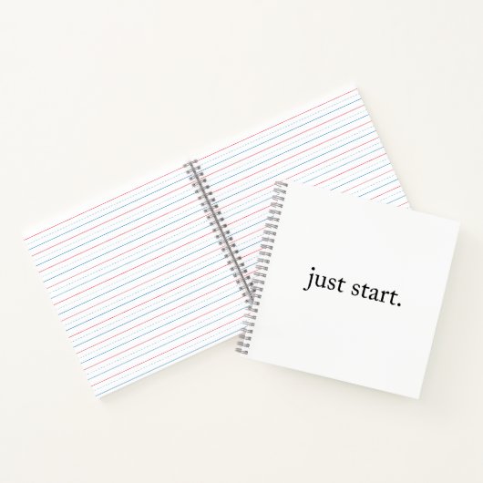 Just Start Inspiration Quote Spiral Notebook ノートブック (内部)
