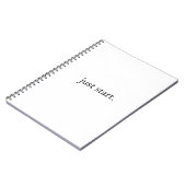 Just Start Inspiring Quote Spiral Photo Notebook ノートブック (左側)
