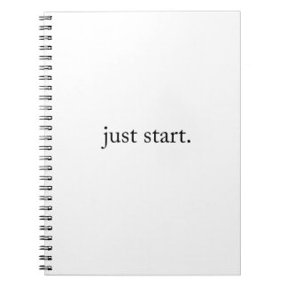 Just Start Inspiring Quote Spiral Photo Notebook ノートブック