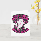 Just Sy Ghoul'生き延びBreast Cancer Happy Hall カード (黄色い花)