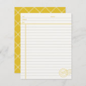 Just the Facts Stationery - Marigold 招待状 (正面/裏面)