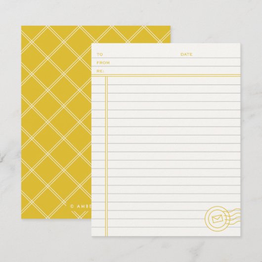 Just the Facts Stationery - Marigold 招待状 (正面/裏面)