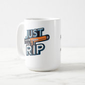 Just the Rip -ヴィンテージスタイル溶接ユーモアデザイン コーヒーマグカップ (正面左)