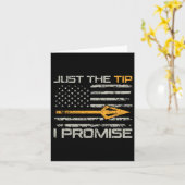 Just The Tip I Promise - おもしろい Bow Hunter Archery カード (黄色い花)