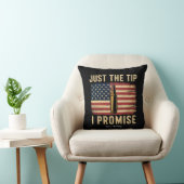 Just The Tip I Promise ジョーク ガンオーナー アメリカ国旗 クッション (椅子)
