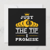 Just The Tip I Promise ビリヤード 招待状 (裏面)