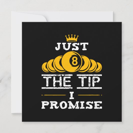 Just The Tip I Promise ビリヤード 招待状 (正面)