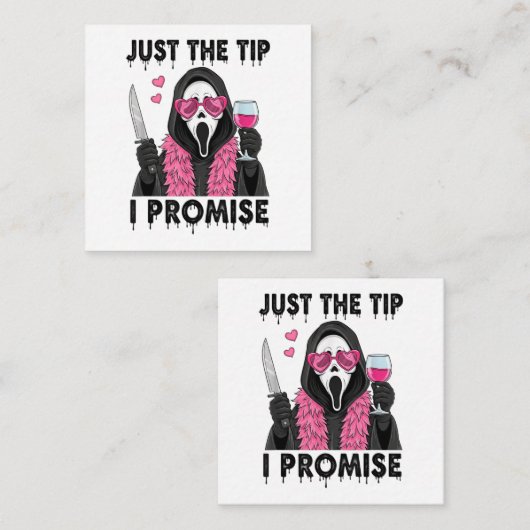 Just The Tip I Promise Funny Horror エンクロージャーカード (正面/裏面)