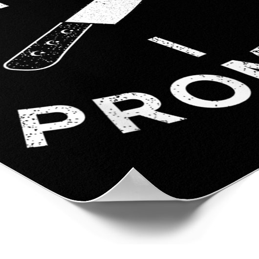 Just The Tip I Promise Pun Knife Funny Halloween  ポスター (角)