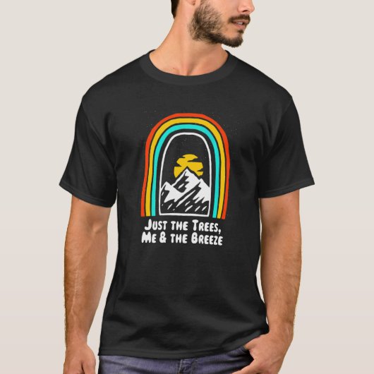 Just The Trees Me & The Breeze Camping Introvert C Tシャツ (正面)
