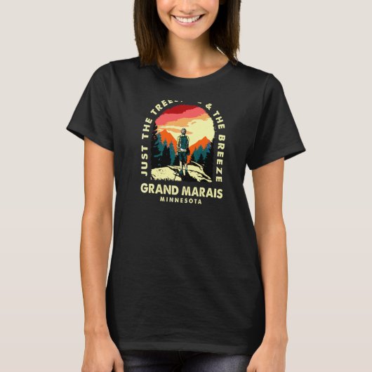 Just The Trees Me & The Breeze Grand Maris Hiking Tシャツ (正面)