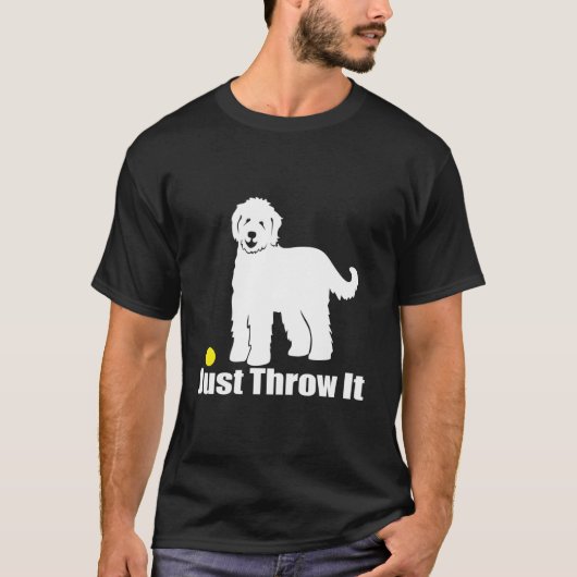 Just Throw It Nicker Goldendoodle Labradoodle Tシャツ (正面)