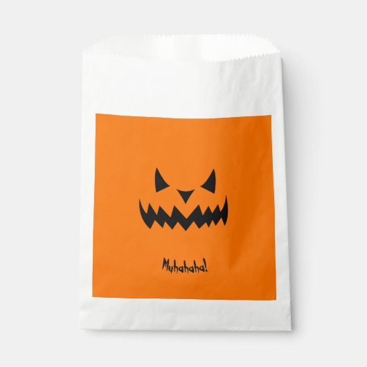 Just Tricks Evil smiling Pumpkinハロウィン フェイバーバッグ (正面)
