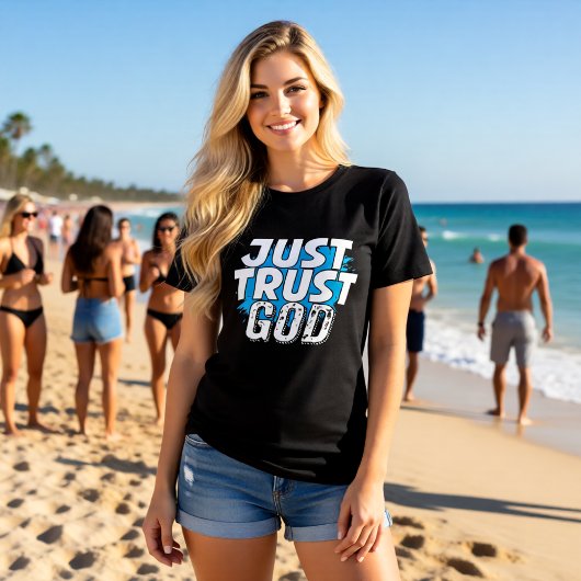JUST TRUST GOD 大胆な表現 トライブレンドTシャツ