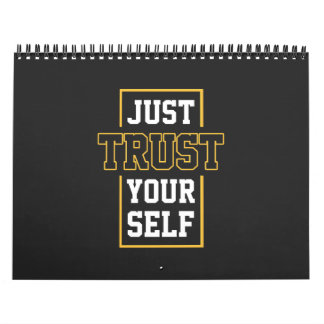 Just Trust Yourselfモチベーション引用文Tシャツ カレンダー