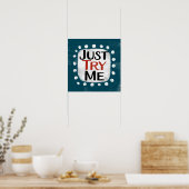 Just Try Me Poster Wall Art ポスター (キッチン)