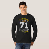 Just Turn 71 Beer Drink 71誕生日飲G Tシャツ (正面フル)