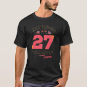 Just Turned 27 Wine Drinking 27th Birthday Drunk G Tシャツ (正面)