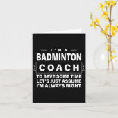 Just Ume I'm Always Right - Funny Dminton Coach  カード (黄色い花)