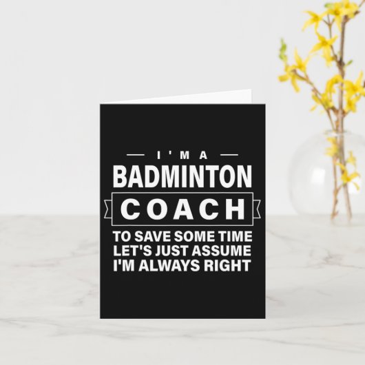 Just Ume I'm Always Right - Funny Dminton Coach  カード (黄色い花)