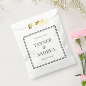 Just Us編集可能カラー結婚式の引き出物バッグ フェイバーバッグ (封をした状態)