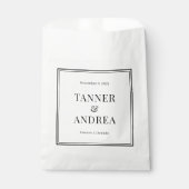 Just Us編集可能カラー結婚式の引き出物バッグ フェイバーバッグ (正面)