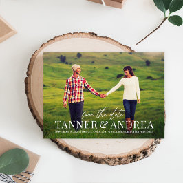 Just Us EDITABLE COLOR日付カードを保存 サンキューカード