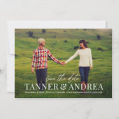 Just Us EDITABLE COLOR日付カードを保存 サンキューカード (正面)