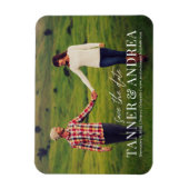 Just Us EDITABLE COLOR日付マグネットを保存 マグネット (縦)