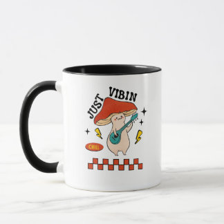 Just Vibin Chill Mushroom Graphic マグカップ