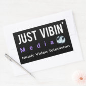 Just Vibin' Media の角丸長方形ステッカー 長方形シール (封筒)