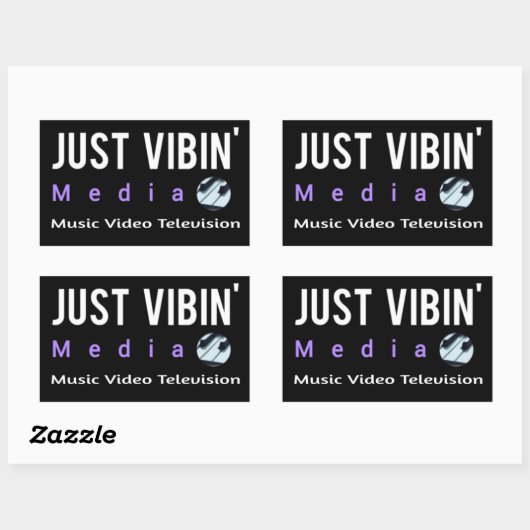 Just Vibin' Media Rectangle Stickers 長方形シール (シート)