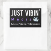 Just Vibin' Media Rectangle Stickers 長方形シール (バッグ)