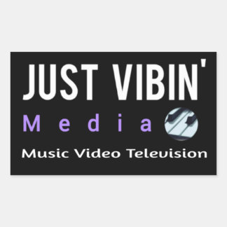 Just Vibin' Media Rectangle Stickers 長方形シール