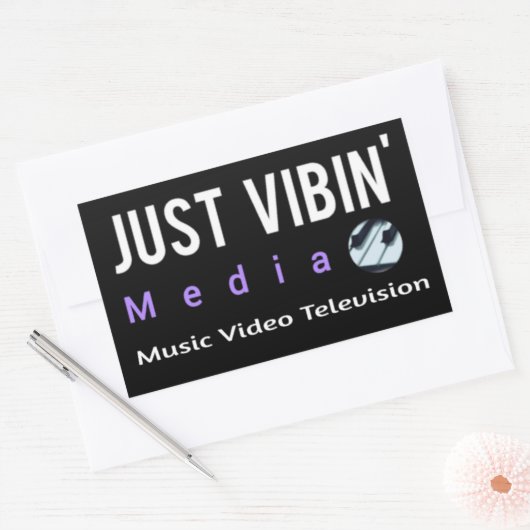 Just Vibin' Media Rectangle Stickers 長方形シール (封筒)