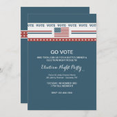 Just Vote Electionパーティの招待状 招待状 (正面/裏面)
