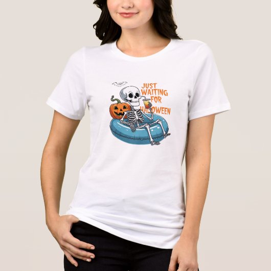 Just Waiting for Halloween – Funny Spooky トライブレンドＴシャツ (正面)