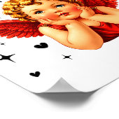 Just Waiting For Valentines Day Baby Cud Cute Vale ポスター (角)