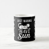 Just Wanna Have Sun with Cat - Cute Cat Sunbathing コーヒーマグカップ (中央)