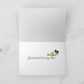 "Just Want to Say "ハイ"折り畳みカー空白のド サンキューカード (内部)