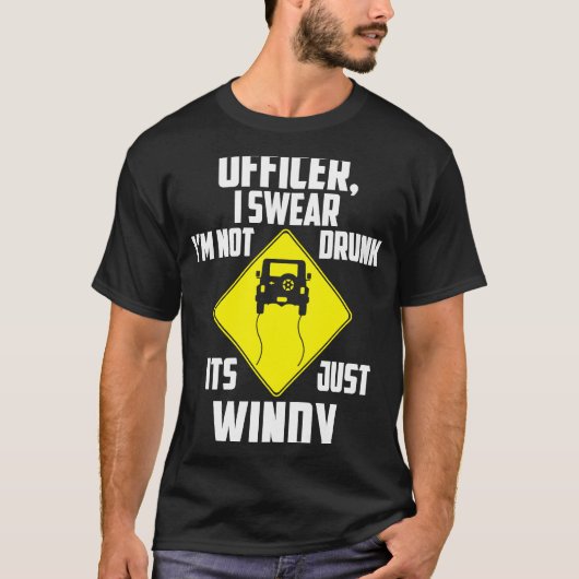 Just Windy 4x4オフロードSUV車 Tシャツ (正面)