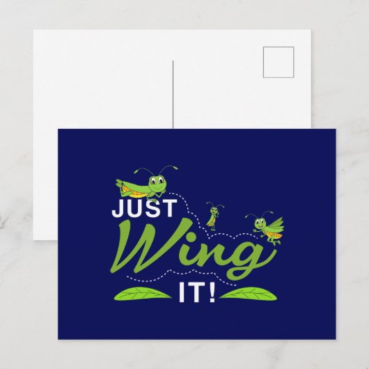 Just Wing it - Grasshopper 保 Try引用文 ポストカード (正面/裏面)
