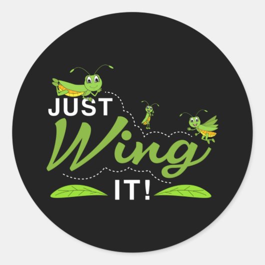 Just Wing it - Grasshopper 保 Try引用文 ラウンドシール (正面)