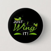 Just Wing it - Grasshopper 保 Try引用文 缶バッジ (正面)