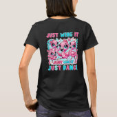 Just Wing It & Just Dance – フラミンゴバレエかわいい Tシャツ (裏面)