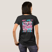 Just Wing It & Just Dance – フラミンゴバレエかわいい Tシャツ (裏面フル)