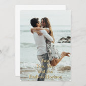 "Just You, Me, and the Endless Horizon"ロマンチック 招待状 (正面/裏面)